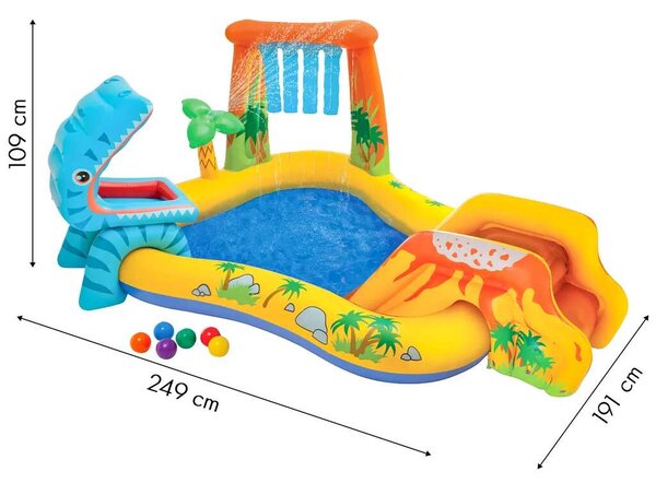 Intex felfújható Gyerekmedence 249x191x109cm - Dínó park (57444NP)