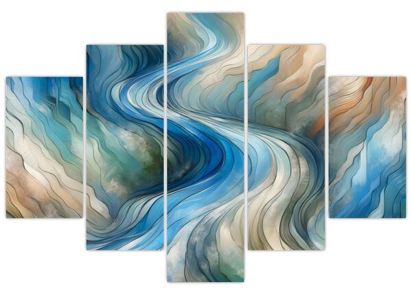 Kép - Absztrakt áramlat (150x105 cm)