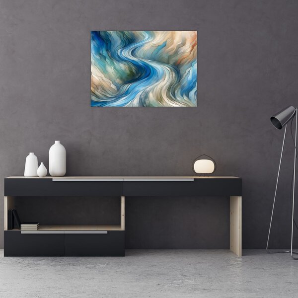 Kép - Absztrakt áramlat (70x50 cm)