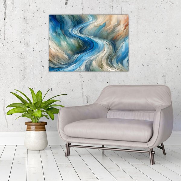 Kép - Absztrakt áramlat (70x50 cm)