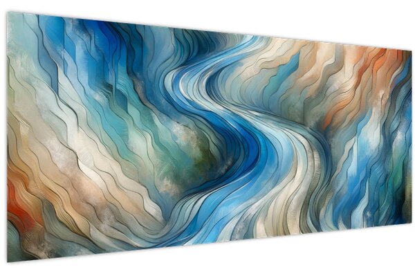 Kép - Absztrakt áramlat (120x50 cm)