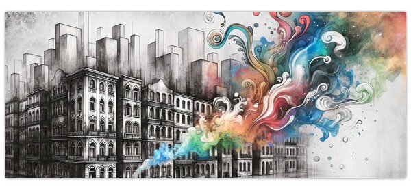Kép - Ipari élet (120x50 cm)