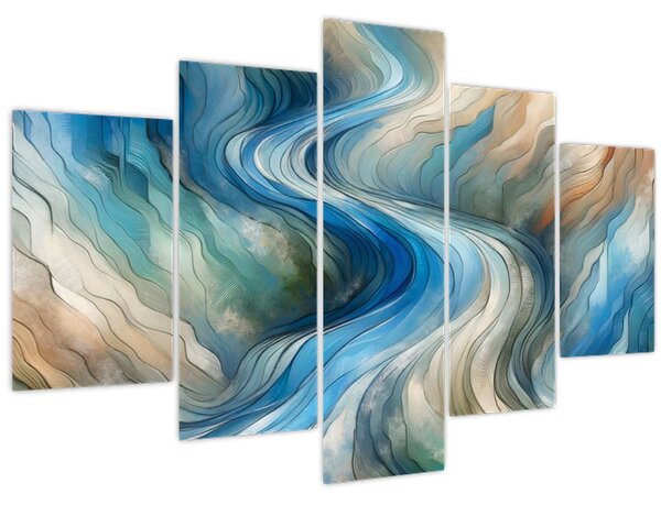 Kép - Absztrakt áramlat (150x105 cm)