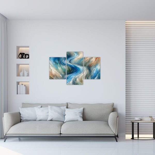 Kép - Absztrakt áramlat (90x60 cm)