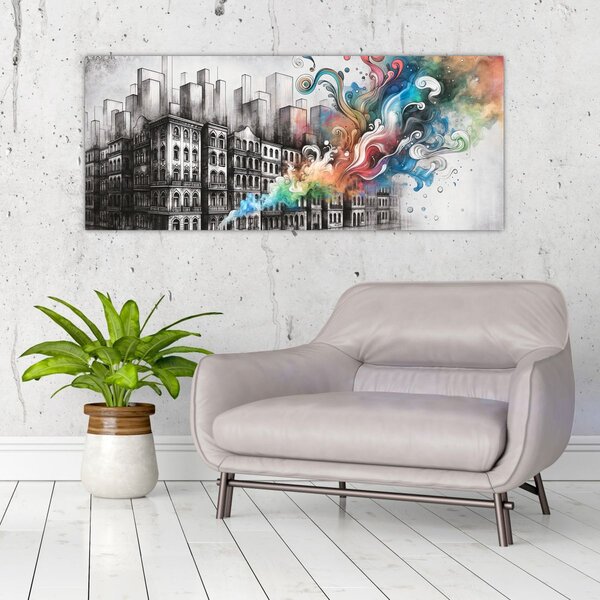 Kép - Ipari élet (120x50 cm)
