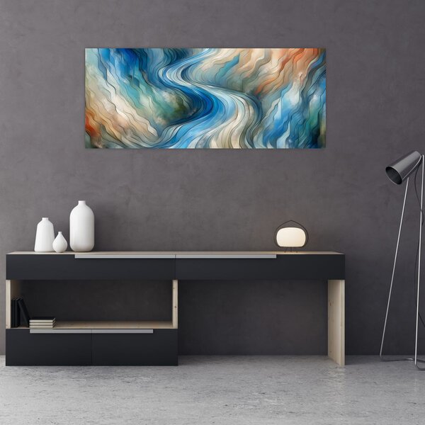 Kép - Absztrakt áramlat (120x50 cm)