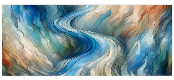 Kép - Absztrakt áramlat (120x50 cm)