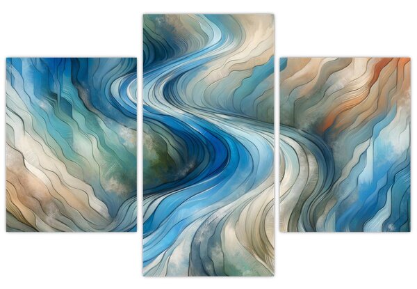 Kép - Absztrakt áramlat (90x60 cm)