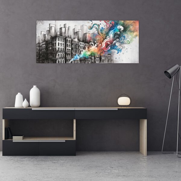Kép - Ipari élet (120x50 cm)