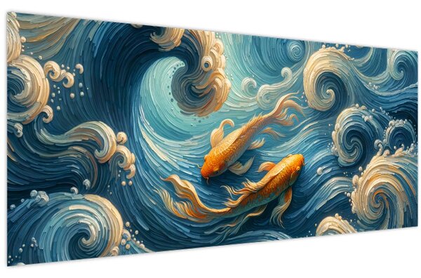 Kép - Aranyhalak (120x50 cm)