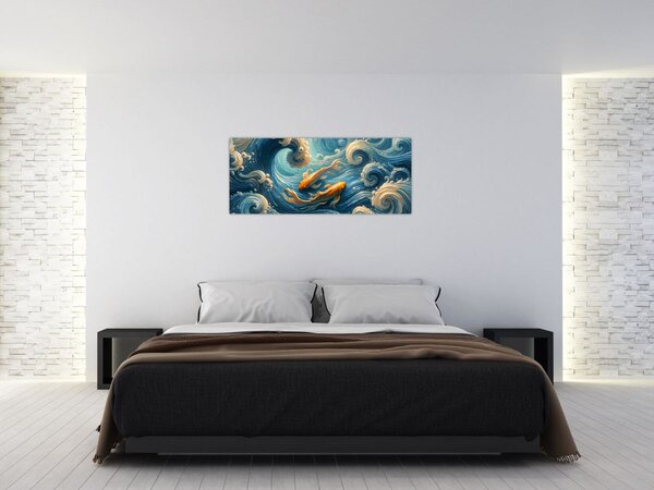 Kép - Aranyhalak (120x50 cm)