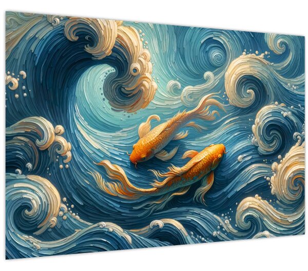 Kép - Aranyhalak (90x60 cm)