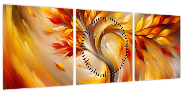 Kép - Őszi fa (órával) (90x30 cm)