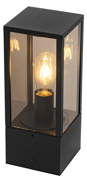 Kültéri állólámpa fekete füstüveggel 40 cm IP44 - Charlois