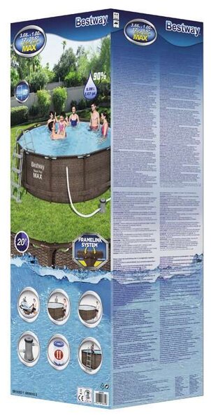 Bestway Steel Pro MAX Deluxe 366x100cm Fémvázas medence létrával és szivattyúval