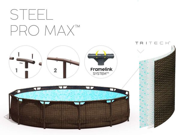 Bestway Steel Pro MAX Deluxe 366x100cm Fémvázas medence létrával és szivattyúval