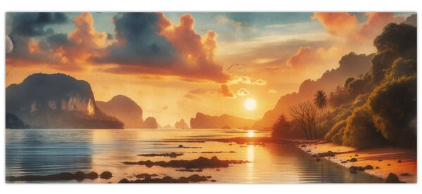 Kép - Kilátás a partról (120x50 cm)