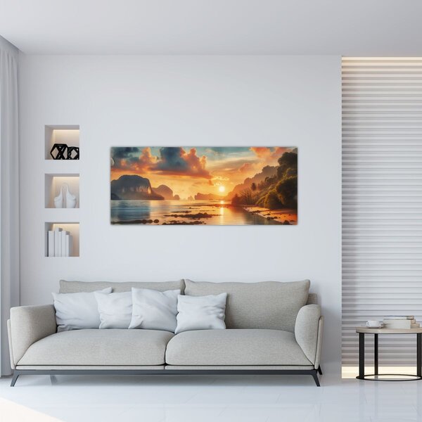 Kép - Kilátás a partról (120x50 cm)
