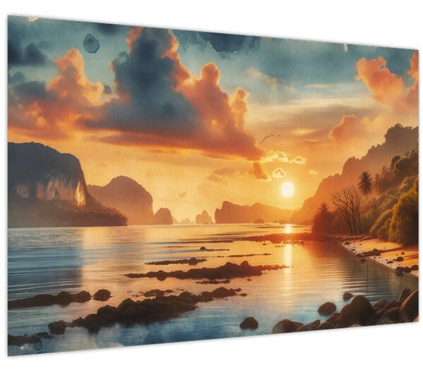 Kép - Kilátás a partról (90x60 cm)