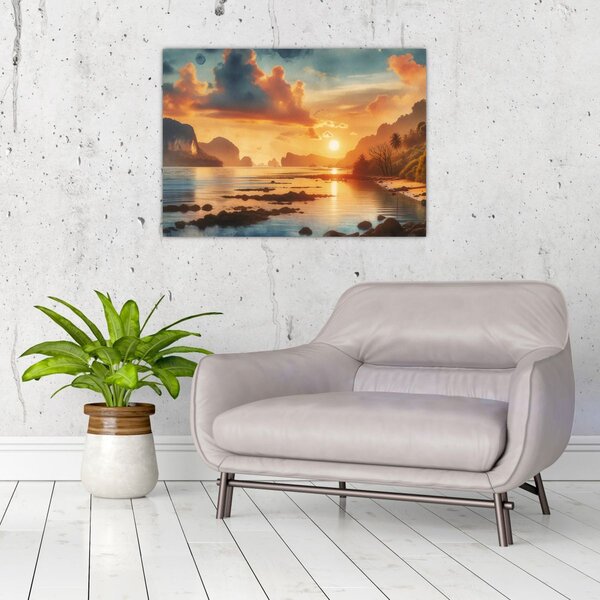 Kép - Kilátás a partról (70x50 cm)