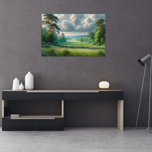 Kép - Zöld táj (90x60 cm)
