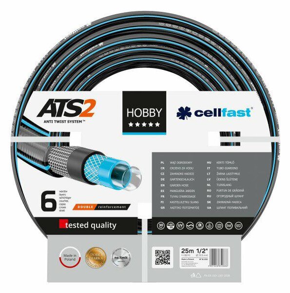 Cellfast Hobby Kerti Tömlő Hossz 25m Orsó