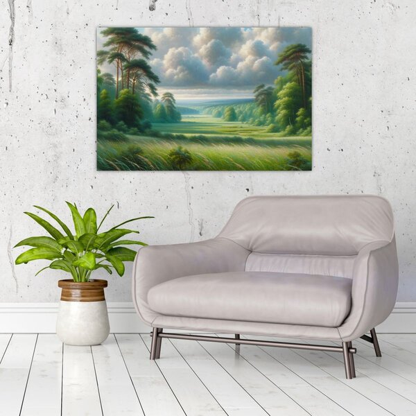 Kép - Zöld táj (90x60 cm)