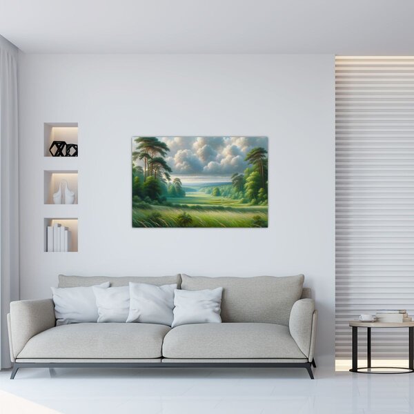 Kép - Zöld táj (90x60 cm)
