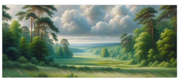 Kép - Zöld táj (120x50 cm)