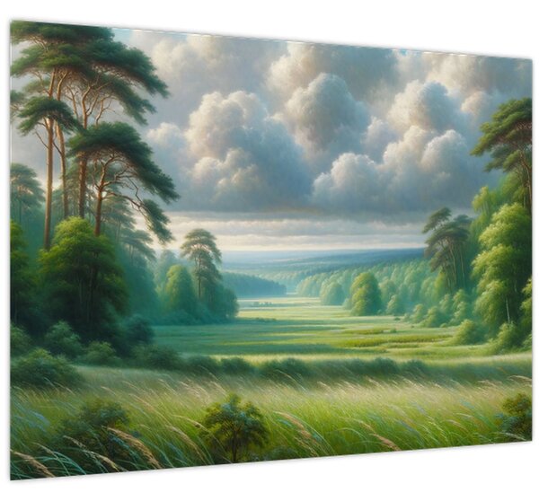 Kép - Zöld táj (70x50 cm)