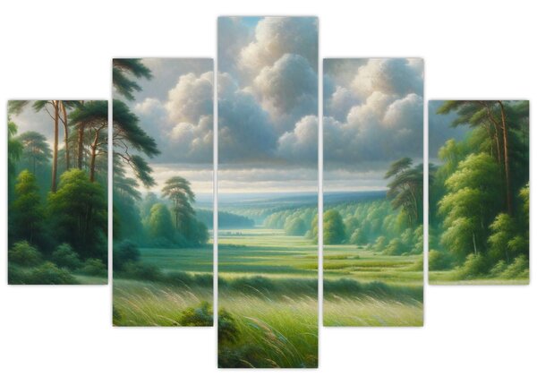 Kép - Zöld táj (150x105 cm)
