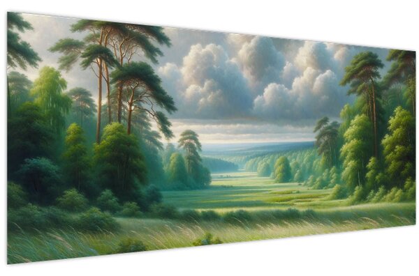Kép - Zöld táj (120x50 cm)