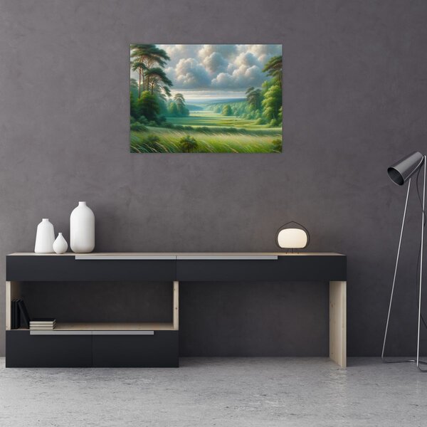 Kép - Zöld táj (70x50 cm)