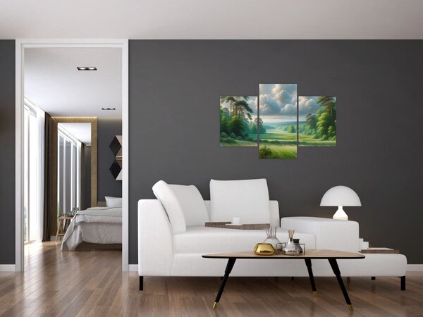 Kép - Zöld táj (90x60 cm)