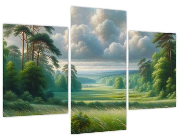Kép - Zöld táj (90x60 cm)