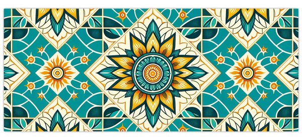 Kép - Türkiz minta (120x50 cm)
