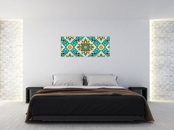 Kép - Türkiz minta (120x50 cm)
