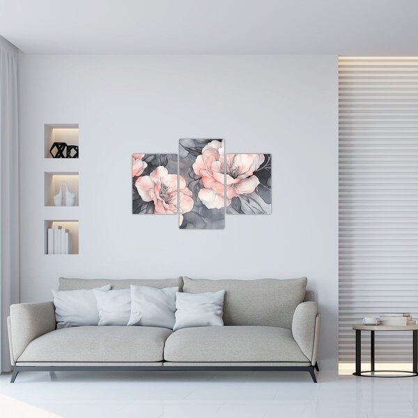 Kép - Virágok vázlata (90x60 cm)