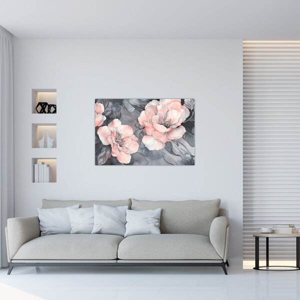 Kép - Virágok vázlata (90x60 cm)