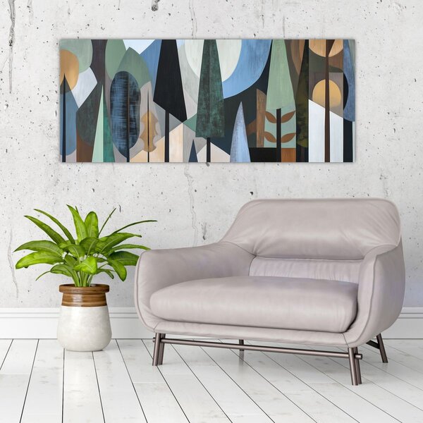Kép - Természetes geometriai absztrakció II. (120x50 cm)