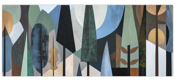 Kép - Természetes geometriai absztrakció II. (120x50 cm)