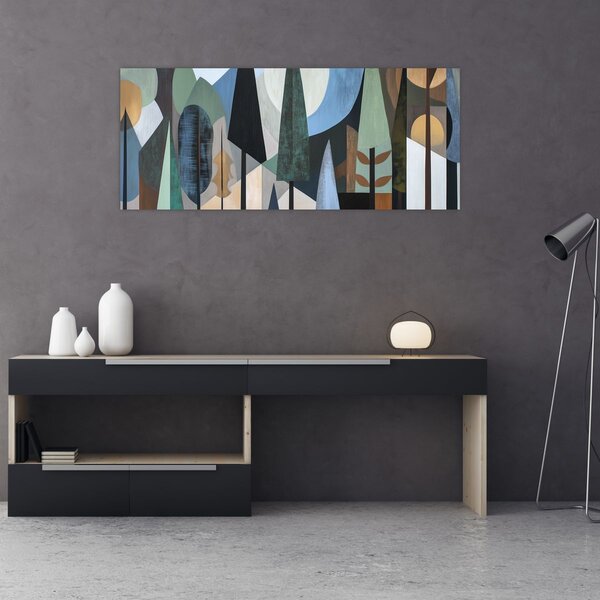 Kép - Természetes geometriai absztrakció II. (120x50 cm)