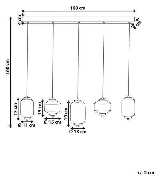 LED függőlámpa SULLANE LED Üveg Színes