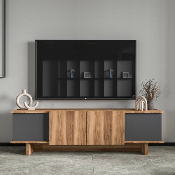 Diana TV-állvány, antracit-dió, 180 cm