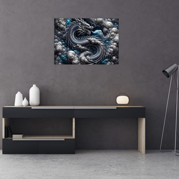Kép – Sárkány a füstben (70x50 cm)