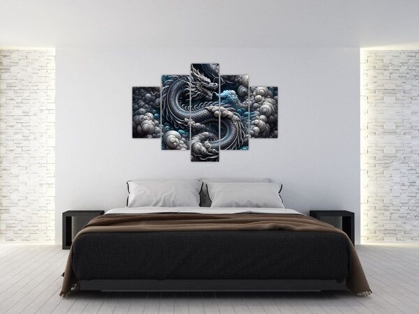Kép – Sárkány a füstben (150x105 cm)