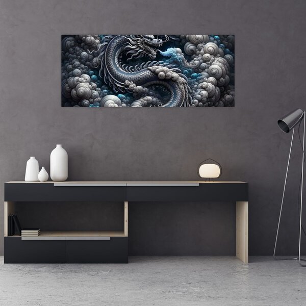 Kép – Sárkány a füstben (120x50 cm)