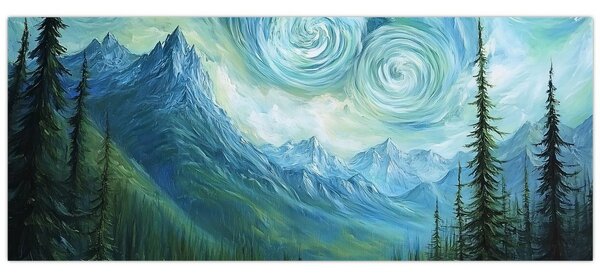 Kép - Táj Van Gogh érintésével (120x50 cm)