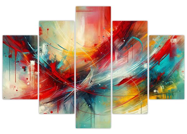 Kép – Absztrakció pirossal (150x105 cm)