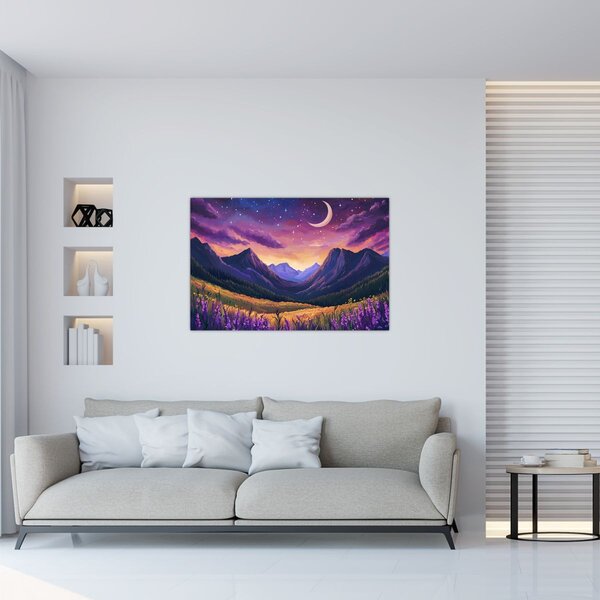 Kép - Lila táj (90x60 cm)